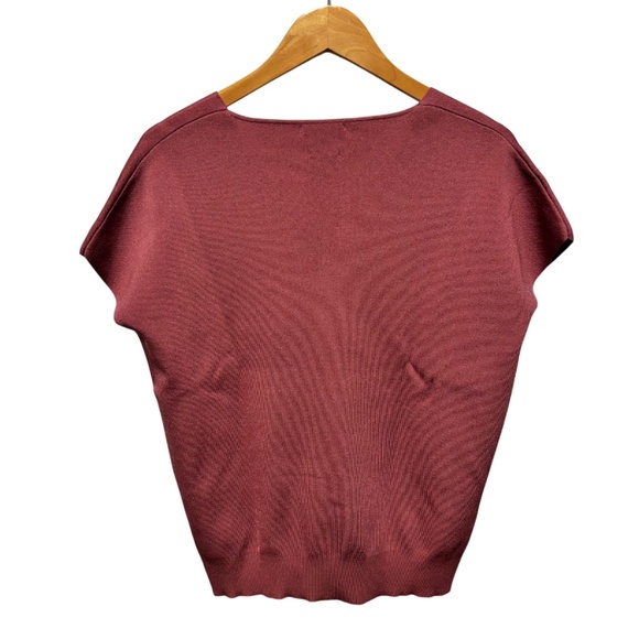 Massimo Dutti | Women's V-Neck Knit Sweater Top - Picture 5 of 7